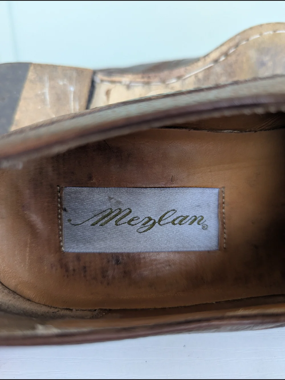 Mezlan oxford dress shoes featuring an exotic multi- material textured construct